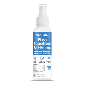 Spray <span class=keywords><strong>anti</strong></span>-puces et <span class=keywords><strong>anti</strong></span>-tiques naturel à étiquette privée, respectueux <span class=keywords><strong>de</strong></span> l'environnement, à base d'huiles essentielles végétales, répulsif sûr pour les enfants et les animaux domestiques - Product Image 1