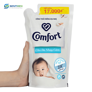 Adoucissant textile Comfort Pure pour peaux sensibles de bébé 800ml – Conditionneur de linge haute performance - Product Image 4