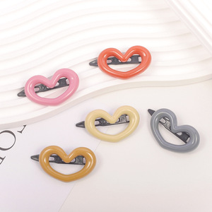 Pinces à cheveux en forme de cœur 6,5 cm de haute qualité pour usage quotidien, pour franges latérales et cheveux fins - Product Image 1