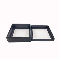 Coffrets cadeaux de luxe avec Logo imprimé noir mat, 100 pièces, couvercle en carton Kraft personnalisé et boîte de Base pour cravate