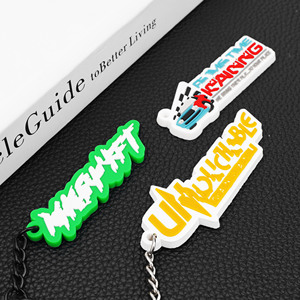 Porte-clés en caoutchouc personnalisé Porte-clés en pvc avec breloque souvenir en silicone et logo personnalisé - Product Image 3