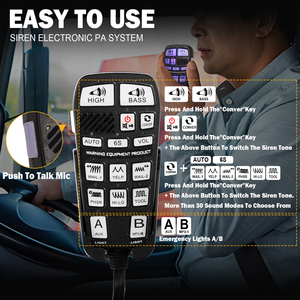 200W polices còi báo động lớn còi báo động điều khiển từ xa PA Loa Xe Cảnh Báo báo động còi mic hệ thống Kit Xe cứu thương xe cứu hỏa - Product Image 5