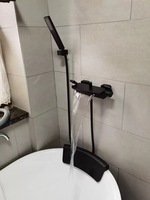 Vente Flash : Ensemble de Douche Cascade Haut de Gamme en Cuivre Massif, Mitigeur Chaud/Froid, Robinet de Baignoire, Style Luxe Doré Moderne