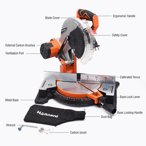 Sierra Eléctrica Industrial Multifuncional <span class=keywords><strong>de</strong></span> Aluminio <span class=keywords><strong>de</strong></span> 10 Pulgadas (255 mm) con Corte en Ángulo <span class=keywords><strong>de</strong></span> 45 Grados para Trabajos <span class=keywords><strong>de</strong></span> Corte en <span class=keywords><strong>Madera</strong></span> y Aluminio - Product Image 2