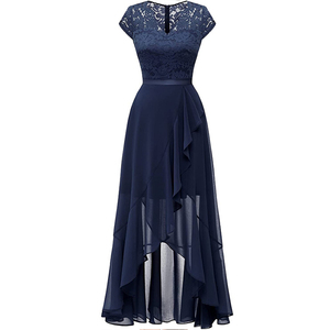 TONGYANG Abito da Sera Lungo da Donna Elegante in Pizzo Rosso con <span class=keywords><strong>Spacco</strong></span> Scollo a V Vestibilità Aderente per Feste e Balli - Product Image 4