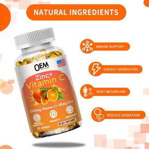 OEM/ODM Vitamine C 1200mg avec Zinc 50mg, Complément alimentaire pour soutenir l'immunité, Protection antioxydante et capsules blanchissantes pour la peau - Product Image 2