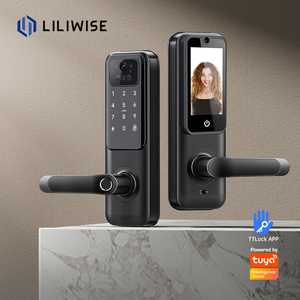 Liliwise Manufacturers Wood Door Smart Lock 3 in 1 Hd Screen Airbnb Digital Door Lock 3D Face Recognition Smart Lock With <b>Camera</b> - Product Image 5
