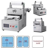Machine de mise sous vide de plateaux pour aliments surgelés de table, machine d'emballage sous vide pour repas prêts à consommer et aliments cuits, avec fonction de découpe