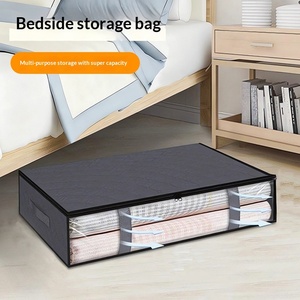Boîte de rangement sous le lit pour couettes, vêtements, pantalons, pliable, anti-poussière, anti-humidité, en tissu non tissé - Product Image 1