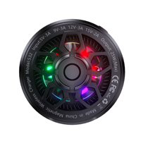 Support de chargeur sans fil magnétique pour voiture en alliage d'aluminium TEC Cooling 25W .2 |   Charge rapide, lumière ambiante RGB pour voitures électriques