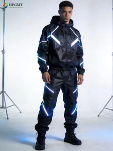 Костюм для бега из 2 предметов: ветровка и брюки из жатого нейлона с принтом, водонепроницаемые, экологичные - Product Image 2