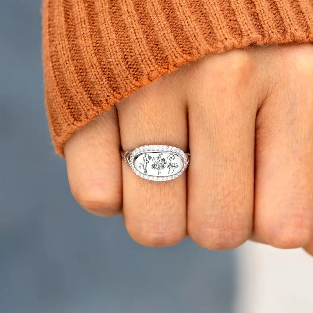 China Groothandel Redelijke Prijs 925 Sterling Zilver Vintage Bloem Cz Ringen Voor Vrouwen