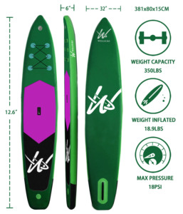 กระดานซัพแบบเป่าลมสำหรับแข่งขันรุ่น RACE 12'6 ปี 2022 พร้อมเทคโนโลยี Drop Stitch สำหรับเยาวชน รุ่น CRUISER 12'6 กระดานซัพแบบเป่าลม ปี 2022 RACE 12'6 Dro - Product Image 3