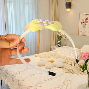 Korean Style Women's <b>Headbands</b> Mixed Colors Cloth Casual Hair Accessories With Flower <b>Bow</b> Design For Daily Wear - Product Image 4