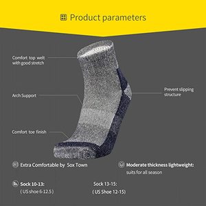 Chaussettes de sport basses antibactériennes à blocs de couleur mélangés, grandes tailles, avec soutien de la voûte plantaire, pour la course et l'entraînement, personnalisables OEM - Product Image 5