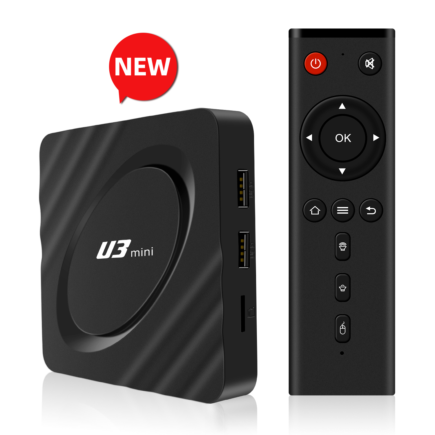 Diseño único Android TV caja Amlogic Rockchip Allwinner Soc con Android 9,0 Kodi IPTV Set Top Box