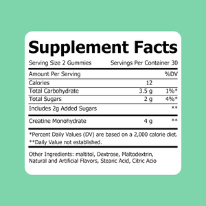 Custom Label <b>Creatine</b> Gummies with <b>Creatine</b> Monohydrate Dietary Supplement Sugar Improves Absorption Rates in The Body Gummies - Product Image 6
