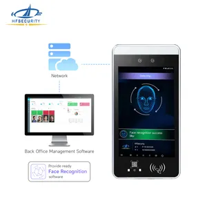 HFSecurity RA08 produk kontrol akses biometrik, sistem absensi waktu pengenalan wajah IP65 Android 11 dengan SDK Gratis