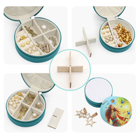 SCCFMM Sublimations-Geschenkbox, Blanko PU-Leder Schmuckbox im Europäisch-Amerikanischen Stil, Aufbewahrungsbox für Ohrringe, Halsketten und Ringe, Hitzebeständig