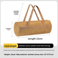 Sac de rangement extérieur Kailude en acier au carbone de grande taille pour cordes de tente, piquets et accessoires – Conception cylindrique portable