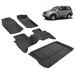 Alfombrillas de Coche Premium para Todo Clima, Alfombrillas 3D Moldeadas en TPE, Juego de 4 Piezas para Suzuki <span class=keywords><strong>Grand</strong></span> <span class=keywords><strong>Vitara</strong></span> / Escudo 1999-2008, Alfombrillas Interiores - Product Image 3