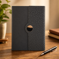 Carnet/Agenda A5 en Cuir PU Rigide avec Fermeture à Clip, Logo Personnalisé, Motif Floral en Relief, 100 Feuilles, Vente en Gros