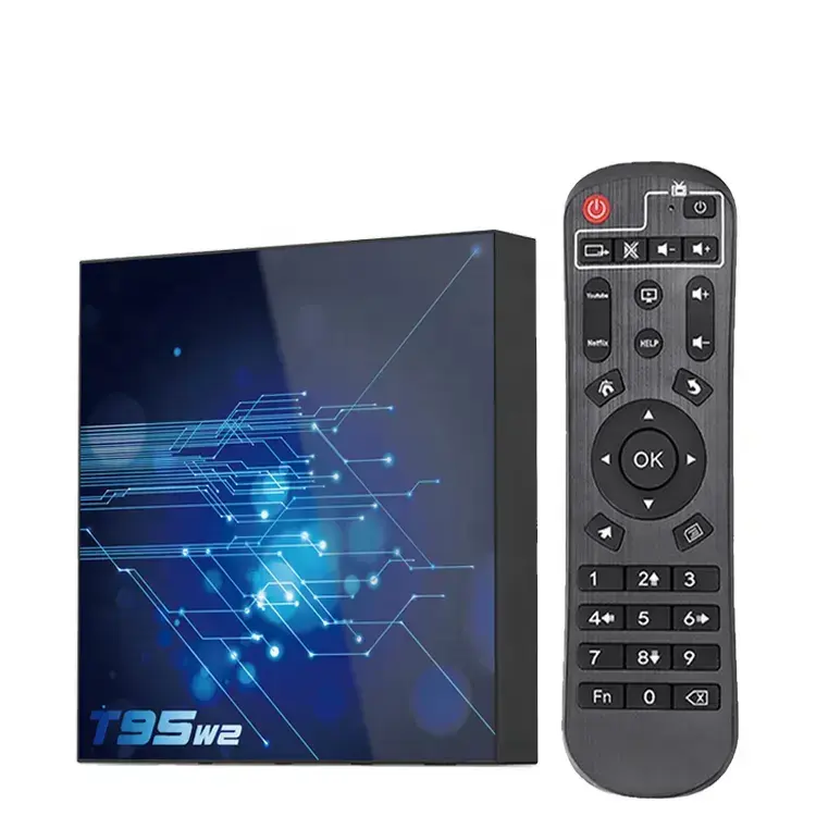 본사 인기 안드로이드 스마트 TV 박스 OEM 미디어 플레이어 T95W2 Android11.0 듀얼 와이파이 TV 셋톱 박스 4GB64GB 암로직 S905W2 TV 박스