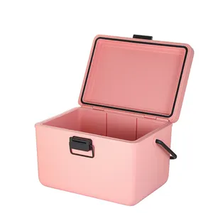 Insulated Portable Cooler with Heavy Handle Leak-Proof Outdoor Product High Capacity Hard Cooler