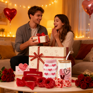 Lunaire - Juego de Regalo Romántico para el Día de San Valentín para Mujer, Caja de Regalo con Vaso de Vidrio, Regalo Perfecto para Novia/Ella - Product Image 5