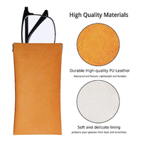 Étui pour lunettes de soleil en cuir Étuis pour lunettes de soleil portables Étui à lunettes anti-rayures Squeeze Spring Top sheet closure
