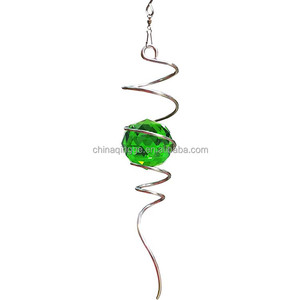 Giratorio de viento de 11 pulgadas para decoración de jardín, espiral de cristal de cola, bola colgante, cola en espiral, venta al por mayor - Product Image 2