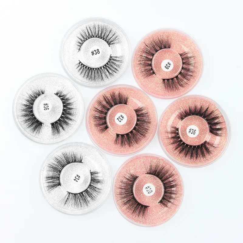 Wholesale Russia 3D Natural Soft Thick Curled Handmade False Eyelashes Highly Faux Mink Fur Eyelashes