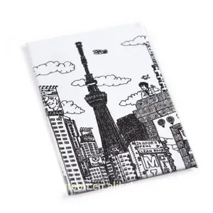 OEM diretamente placa de estanho lápis esboço do projeto da torre de tóquio japão lembrança do turista imãs de geladeira para o mercado super
