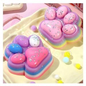 OEM Custom Cat Paw Kawaii <b>Squishy</b> Stress Ball Soft TPR Plastic Material Slow Rising Mochi Texture Certified Safe for Bulk Order - Product Image 5