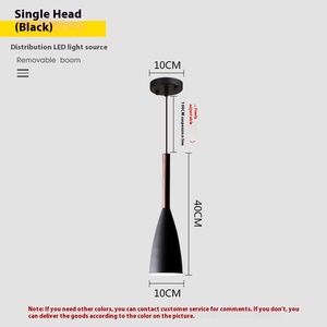 Stile nordico moderno singolo <span class=keywords><strong>lampadario</strong></span> sala da pranzo a tre teste 3D stampato Logo/modello nero <span class=keywords><strong>grigio</strong></span> per illuminazione cucina isola - Product Image 6