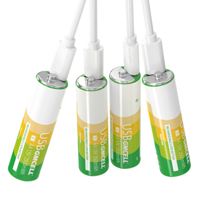 1.5V 2500mWh <b>AA</b> USB Type-C Rechargeable <b>Lithium</b> Ion 14500 Cell Battery with USB Port GMCELL 1000 Cycles 1 Year Warranty - Product Image 1
