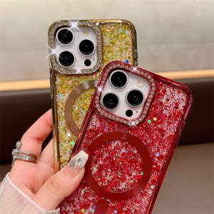 Personalizado 3 en 1 de lujo claro TPU PC diseño nueva mariposa brillo epoxi transparente Fundas teléfono <span class=keywords><strong>funda</strong></span> protectora para iPhone 16 12 - Product Image 4