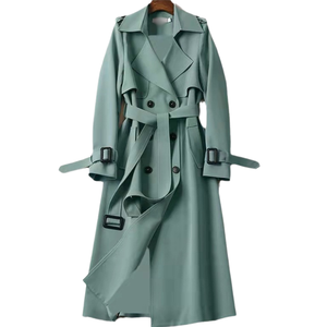 Cappotto da <span class=keywords><strong>donna</strong></span> Plus Size cappotto <span class=keywords><strong>Trench</strong></span> lungo all'ingrosso autunno inverno - Product Image 5