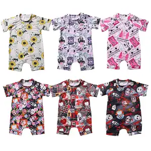 Factory Wholesale Baby Summer Short Sleeve Romper Buttons Design Convenient And Comfortable Kids Romper