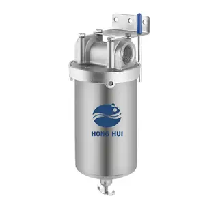 HONG HUI-Carcasa de filtro de agua de cartucho de acero inoxidable, sistema de filtración de agua de 5 pulgadas, venta al por mayor