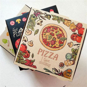 Contenedor de Alimentos Personalizado de Papel Kraft Ecológico Más Vendido, Varios Tamaños, Caja para Pizza y Sushi de Grado Alimenticio para Pizzas Caseras - Product Image 1