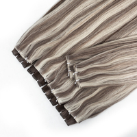 Extensions de cheveux humains Remy de haute qualité, double trame, cousues, 20g, 50g, 100g, pour trame Genius, lisses et soyeuses, cheveux européens décolorés