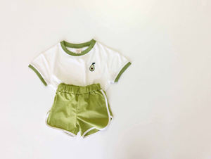 Conjunto de Dos Piezas de Camiseta y Pantalones Cortos para Niñas, Conjunto de Ropa para Bebés Recién Nacidos 2021, Lindos Conjuntos de Tops y Pantalones con Estampado de Frutas para Niños y Niñas, Conjuntos de Verano para Bebés - Product Image 5