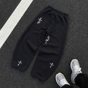 OEM カスタムパンツ スウェットパンツ ユニセックス カジュアル レタープリントパンツ ゴムウエスト ファッションパンツ カスタムロゴ - Product Image 2