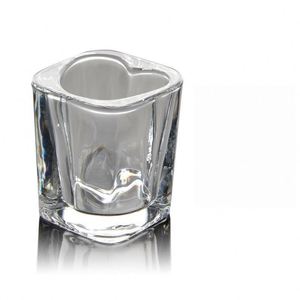 Vaso de chupito de cristal blanco en forma de corazón de 45 ml con logo personalizado - Product Image 3