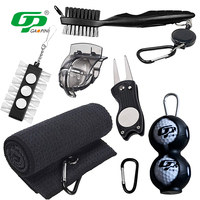 Logo personnalisé d'usine Kit de nettoyage de golf pour hommes comprend une serviette Club brosse nettoyant Divot outil de réparation balle marqueur Liner Golf