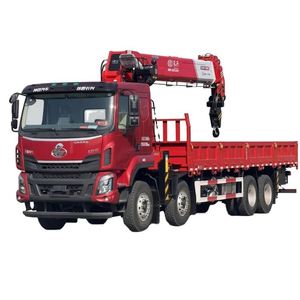 Camion grue Dongfeng Chenglong 8x4 avec grue hydraulique à flèche droite de 14/16 tonnes, moteur Weichai, pompe - Product Image 1