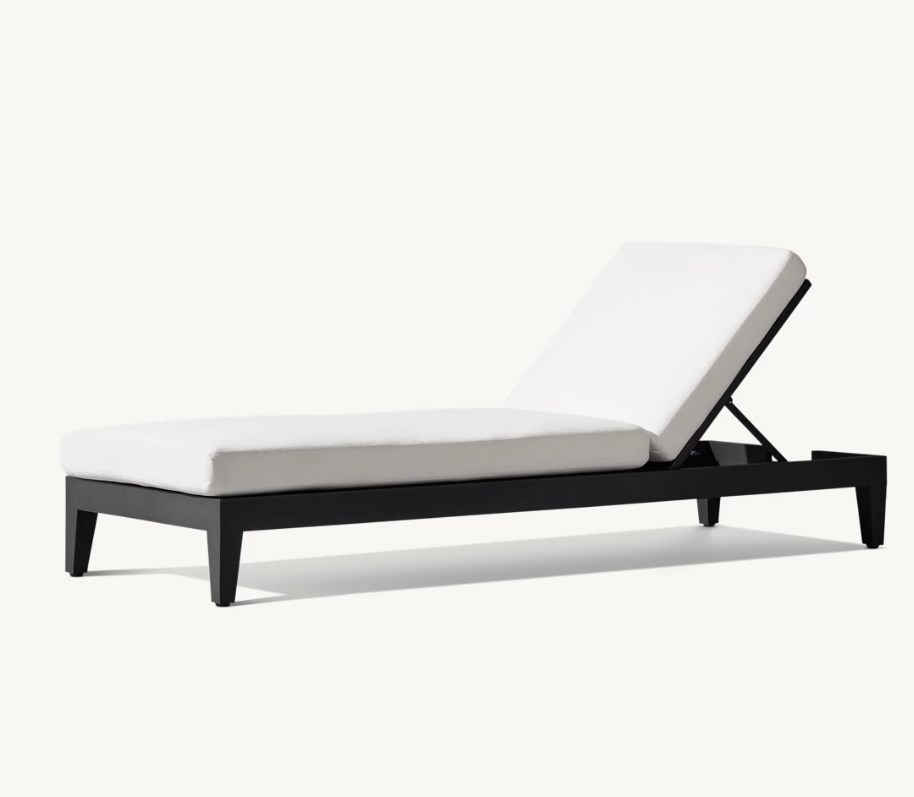 Aluminum Outdoor Furniture Patio Garden Sofa Outdoor Sunbed Single Chaise Lounge