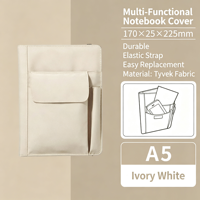 Couverture de livre multifonctionnelle, couverture de livre résistante aux éclaboussures, couverture de carnet à feuilles mobiles, couverture de protection