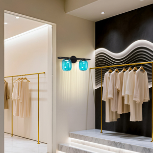 Lampe murale simple en verre pour miroir, lampe de coiffeuse, lampe de miroir de salle de bain, style nordique, lumière frontale en cristal, lampe murale américaine - Product Image 4